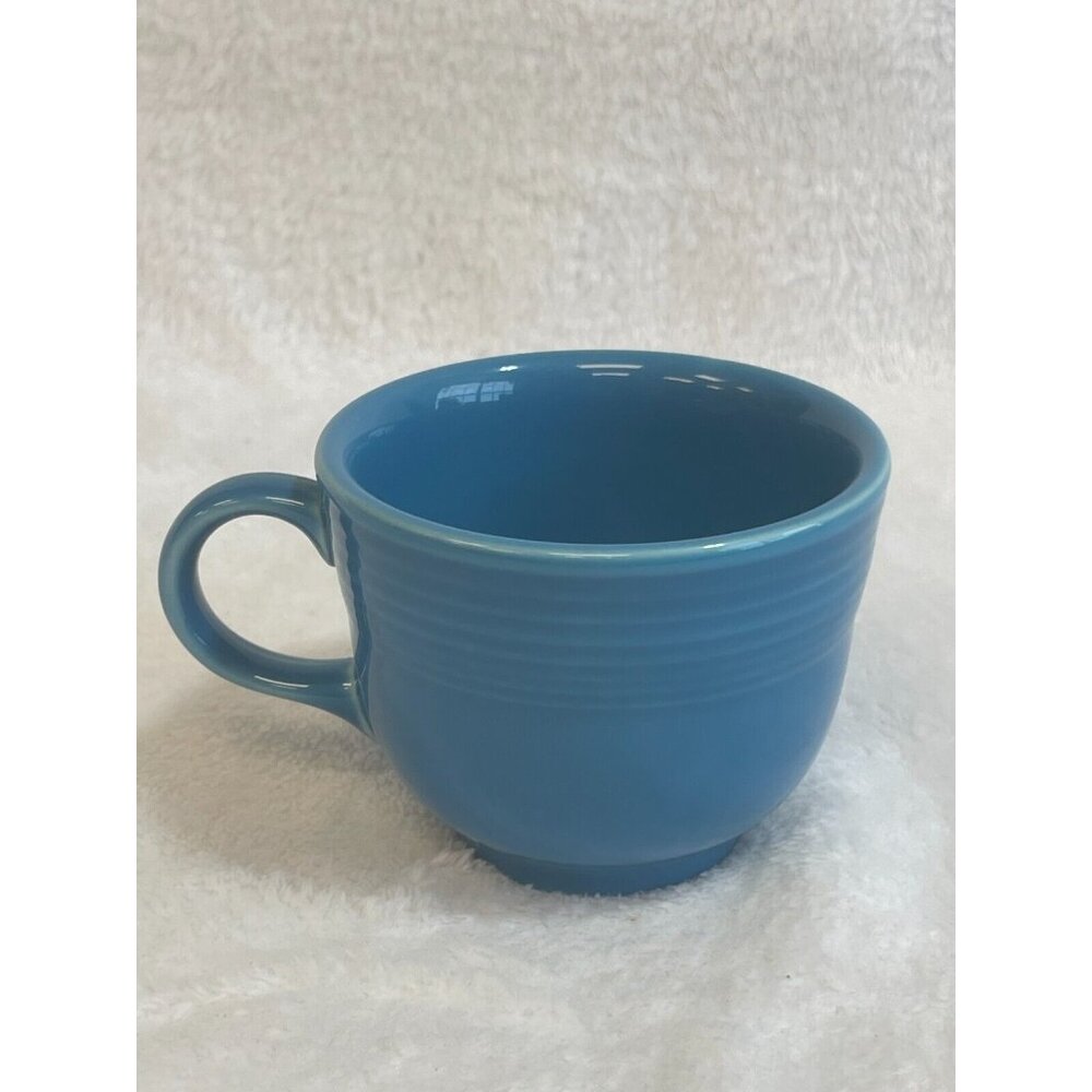 Homer Laughlin China Co Fiestaware Peacock Blue Coffee Tea Cup Lead Free
